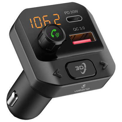 Volkano Grill Series Bluetooth Car Modulator and Charger