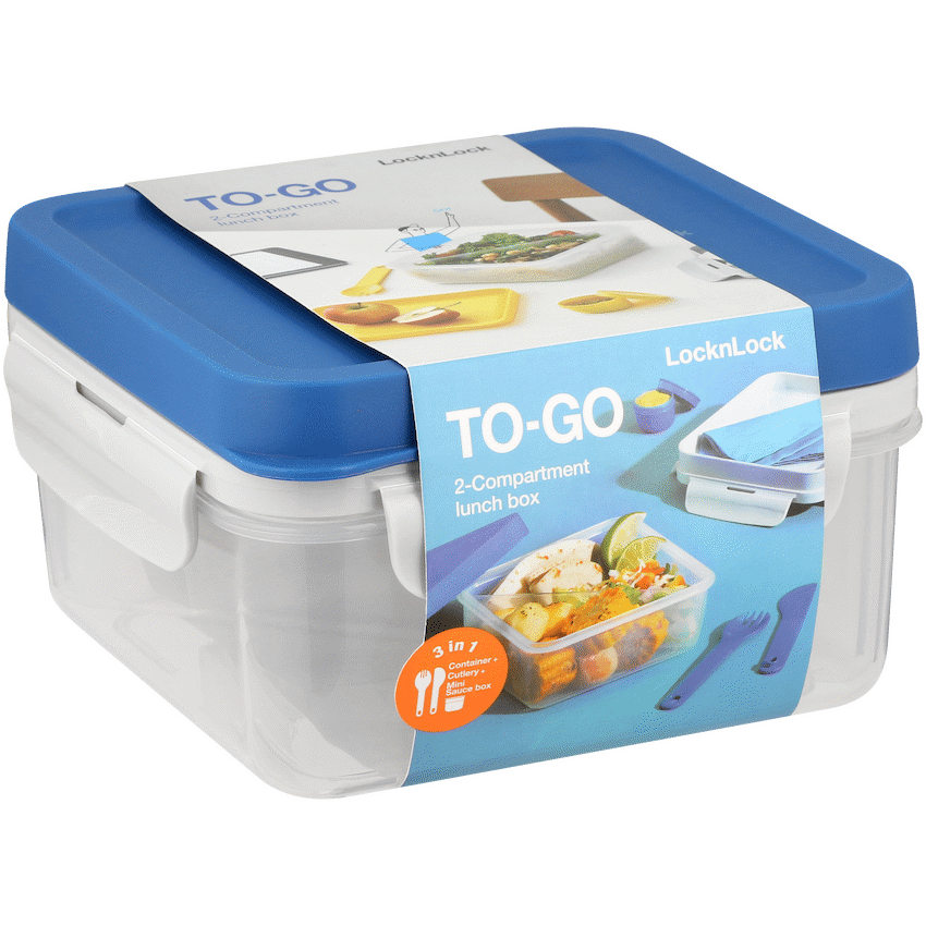 LocknLock To Go 2in1 lunch box 1.2lt bl