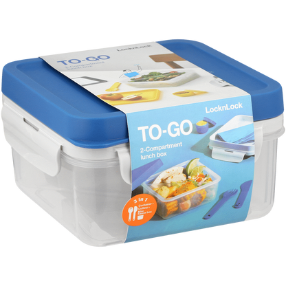 LocknLock To Go 2in1 lunch box 1.2lt bl