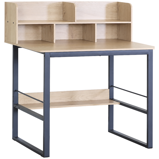 Everfurn Marcel Office Desk With Shelves