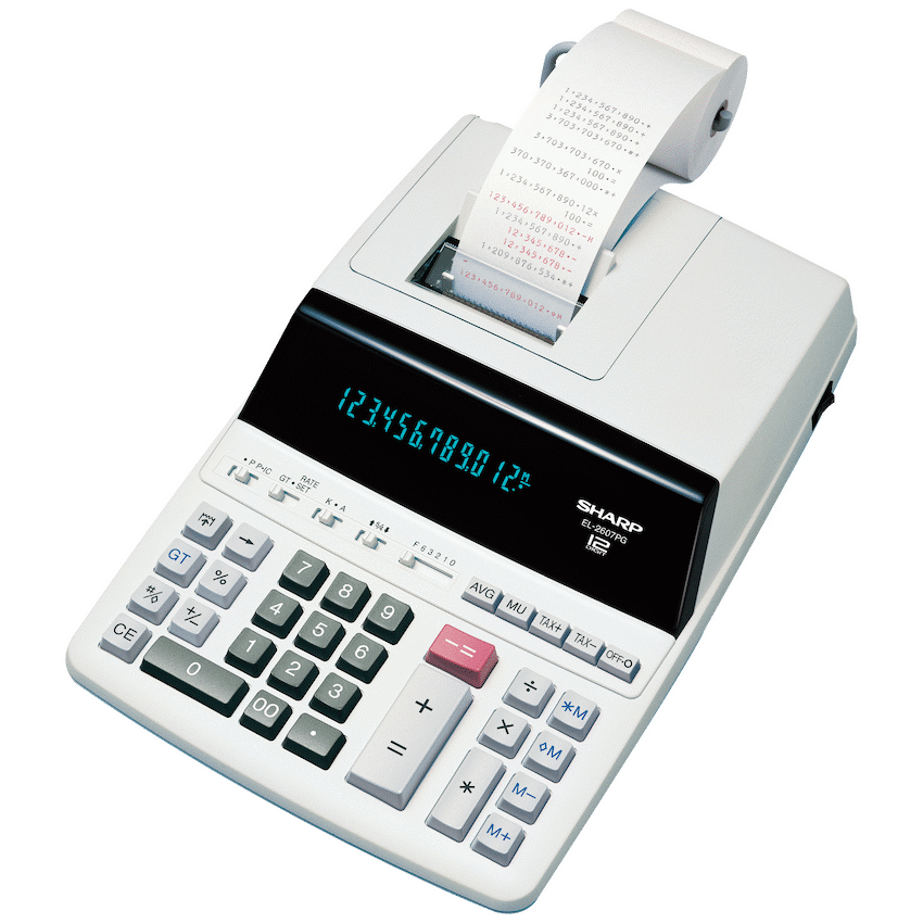 Sharp EL-2607V Premium Fast Printer Calculator AC Powered