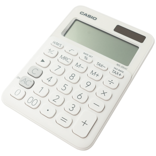 Casio MS-20UC - Desktop calculator 12 Digit - White