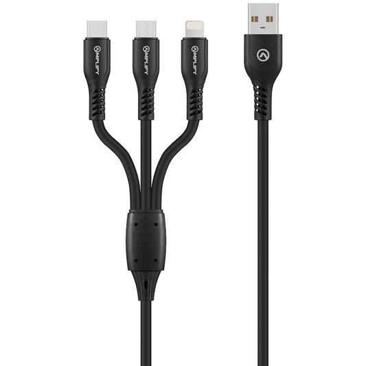 Amplify CoreCharge Series 1.2m 3-in-1 Cable - Black