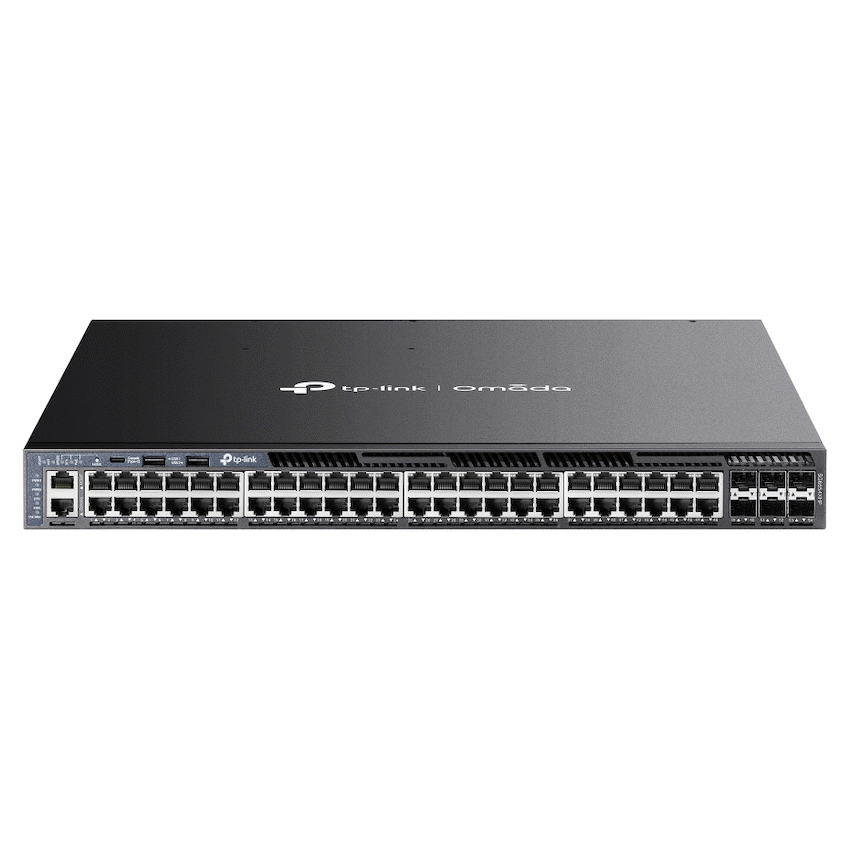 TP-Link Omada SG6654XHP 48-Port Gigabit Stackable L3 Managed PoE+ Switch with 6 10G Slots