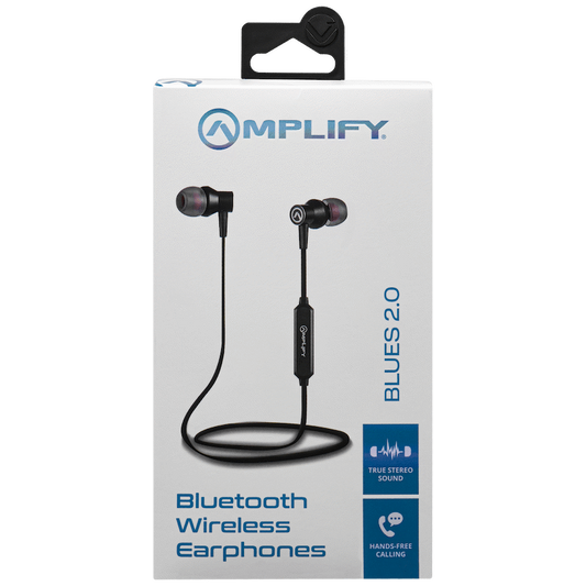 Amplify Blues 2.0 Bluetooth Earphones - Solid Black
