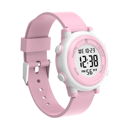 Volkano Kids Digital Watch with Apple Find My - 3ATM Waterproof (Anti-Lost) - Pink