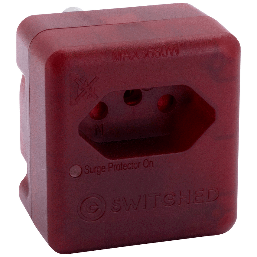 SWITCHED 1 Way High Surge Network Safe Adaptor