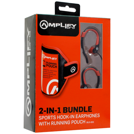 Amplify 2-IN-1 Bundle Jogger series earphones with pouch