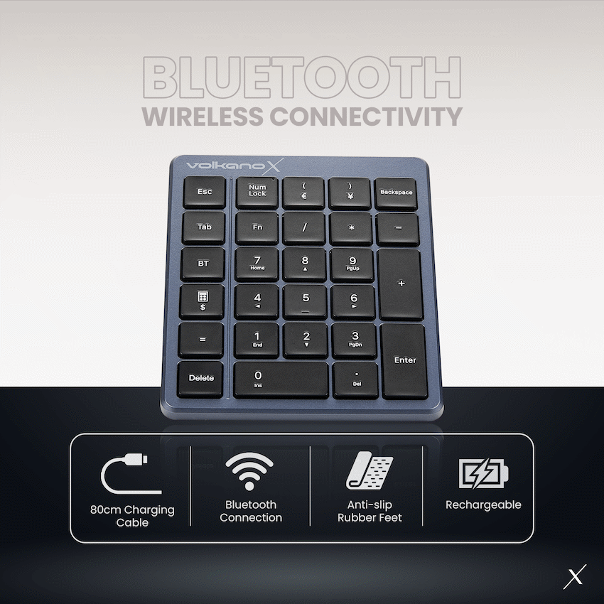 Volkano X Numeric Series Keypad With Scissor keys - Black