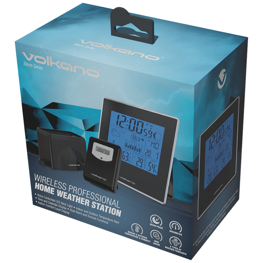 Volkano Storm series Weather Station - Black