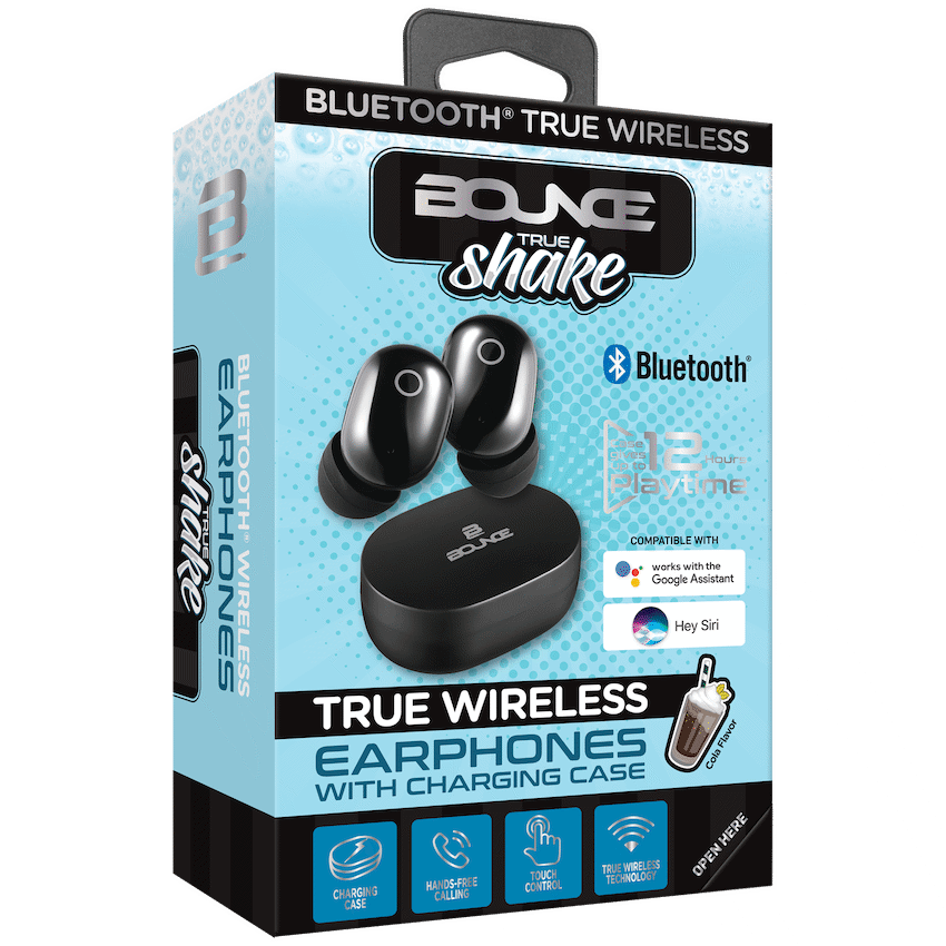Bounce True Shakes Series True Wireless Earphones - Black