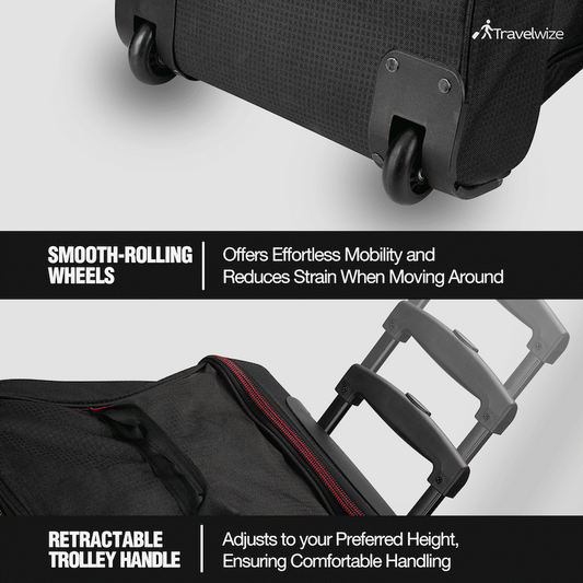 Travelwize Asteroid Trolley Duffle - Black/Red