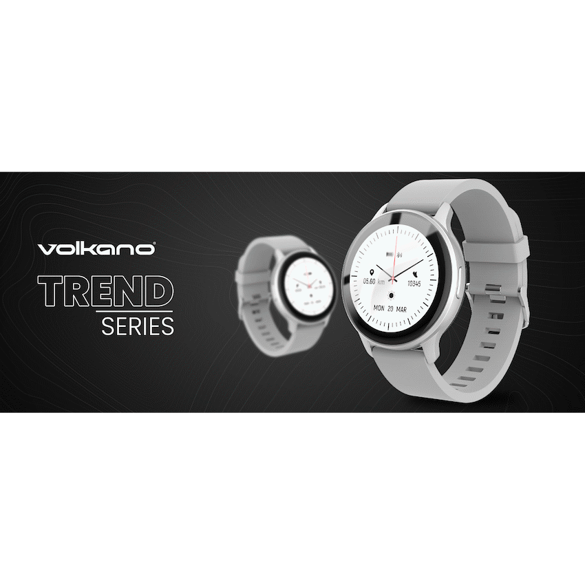 Volkano Active Tech Trend series Watch with heart rate monitor - Silver