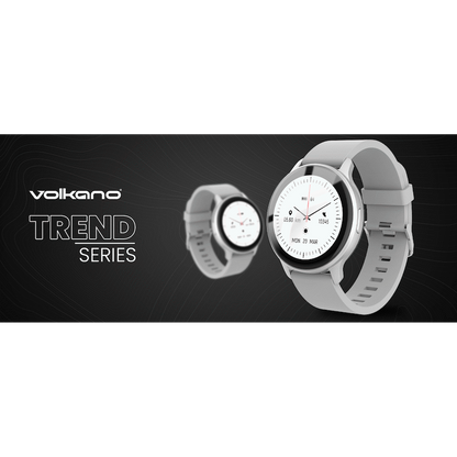 Volkano Active Tech Trend series Watch with heart rate monitor - Silver