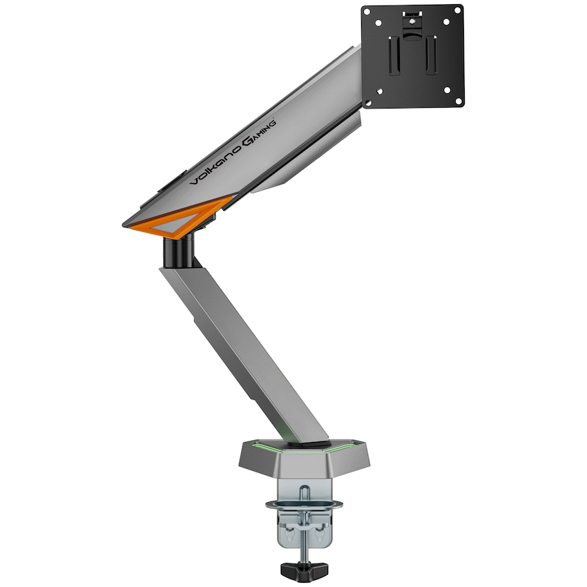 Volkano Gaming Void Series- Single Arm Full Motion Monitor mount - RGB - GR