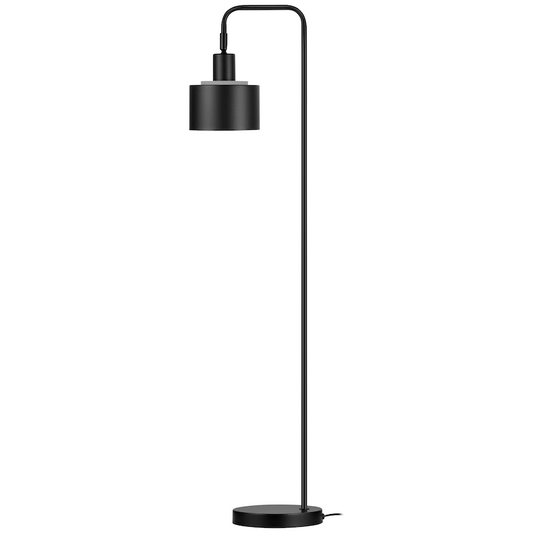 Switched Mira Series Metal Floor Lamp - Black