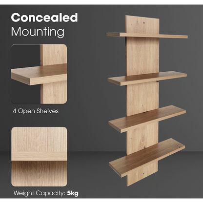 Everfurn Alex 4 Tier Wall Shelf