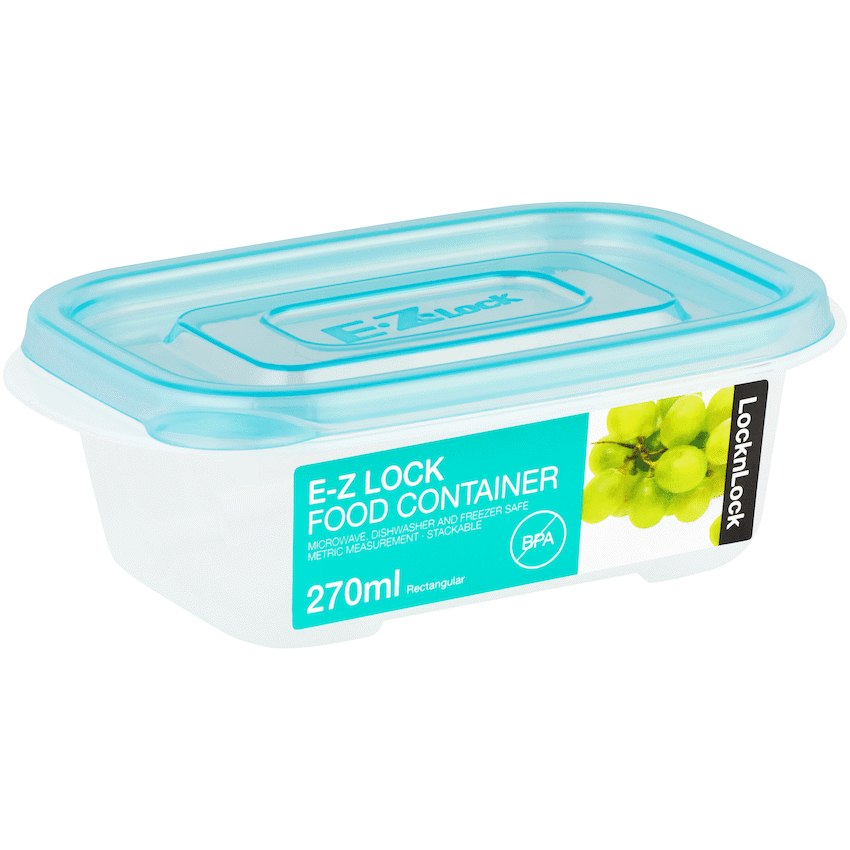 LocknLock EZ Lock rect 270ml blue ( Order in Qty of 6)