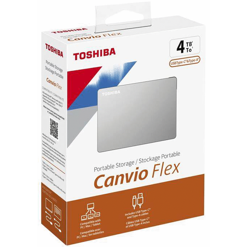 Toshiba Canvio Flex 4TB Silver 2.5"