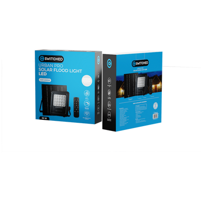 Switched Urban Pro Series - 50w Solar Floodlight with Remote