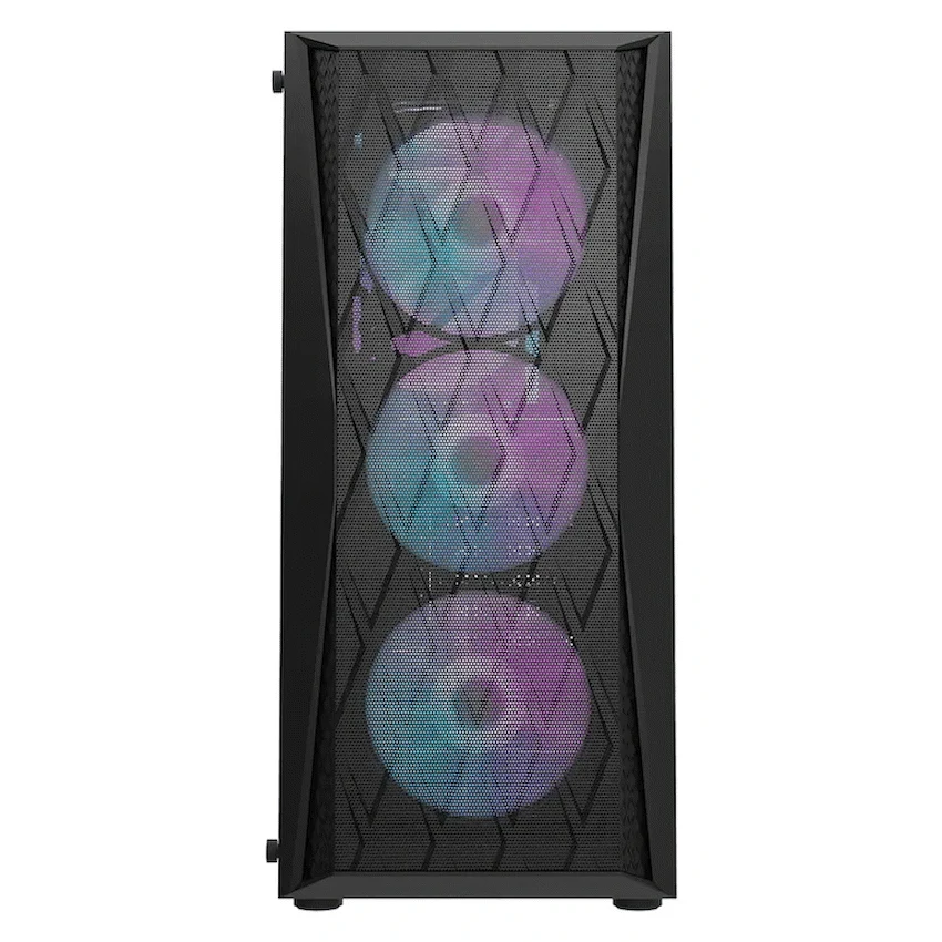 darkFlash Computer Case DK352 Plus - Black (with 4 ARGB Fans)