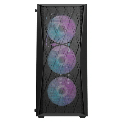 darkFlash Computer Case DK352 Plus - Black (with 4 ARGB Fans)