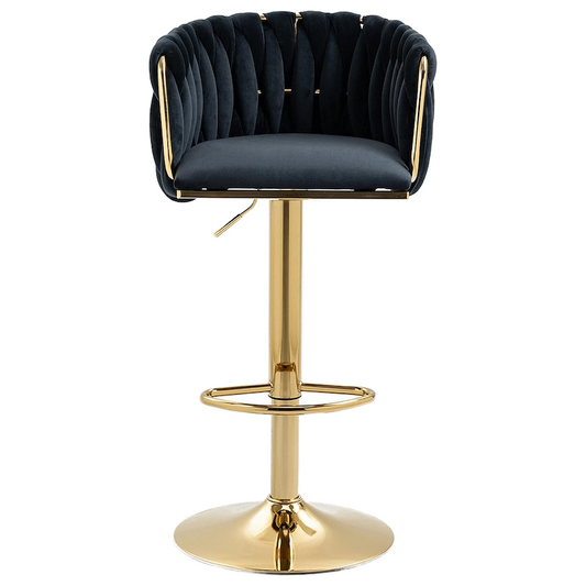 Everfurn Princeton Bar Stool - Gold and Black