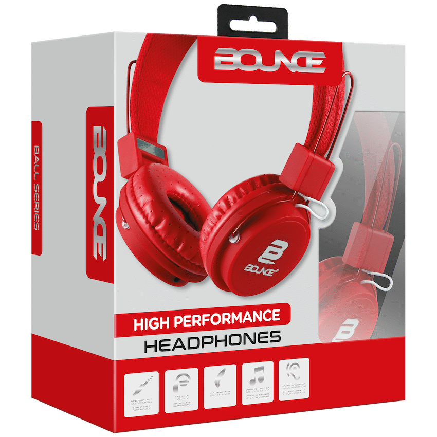 Bounce Ball Headphone - Red