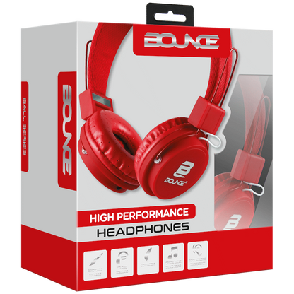 Bounce Ball Headphone - Red