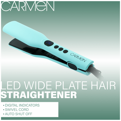 Carmen Colours LED Wide Plate Hair Straightener