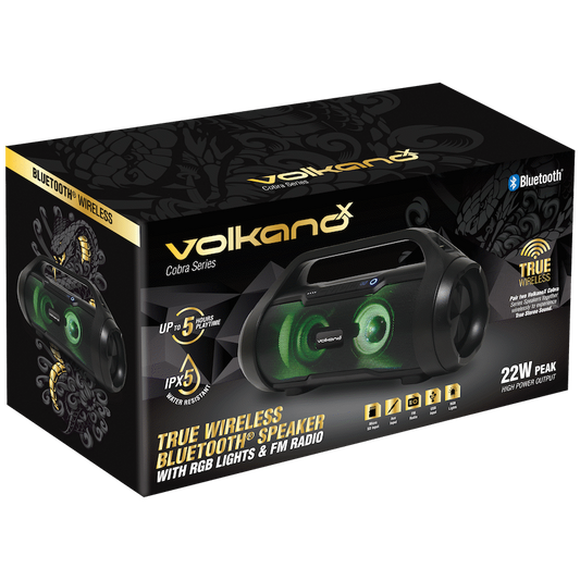 VolkanoX Cobra Series Bluetooth Speaker - Black