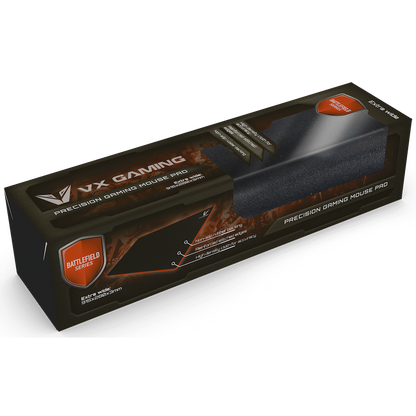 VX Gaming Battlefield Series Gaming Mousepad - Extra Wide Oversized - Black/Red - 915mm