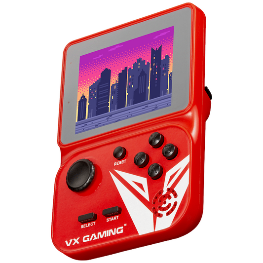 VX Gaming Nostalgia Series Handheld Retro Game Station with 4gb Micro SD - Red