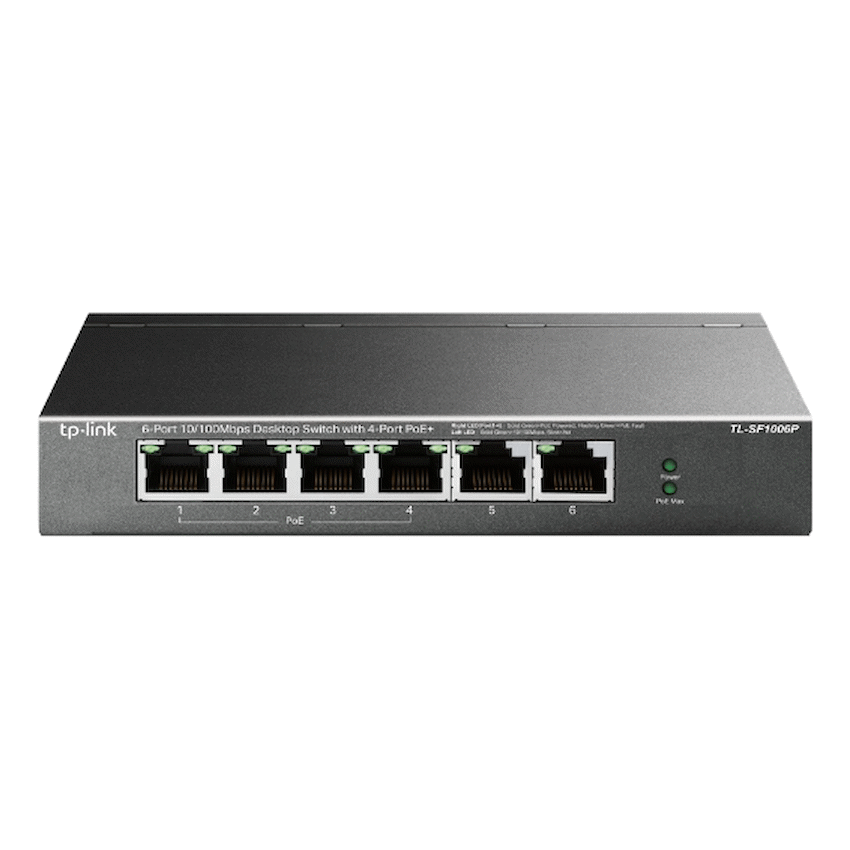 TP-Link TL-SF1006P 6-Port 10/100Mbps Desktop Switch with 4-Port PoE+