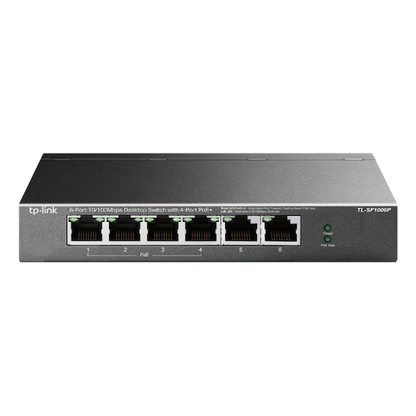 TP-Link TL-SF1006P 6-Port 10/100Mbps Desktop Switch with 4-Port PoE+