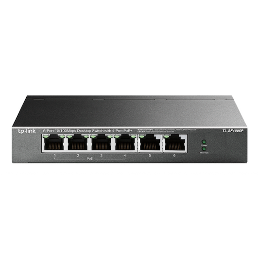 TP-Link TL-SF1006P 6-Port 10/100Mbps Desktop Switch with 4-Port PoE+