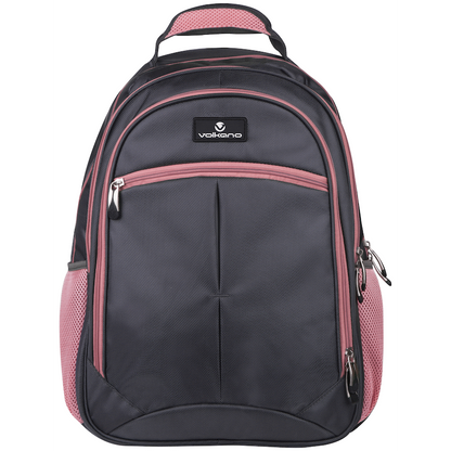Volkano Orthopaedic Backpack 27L - Dark Grey/Pink