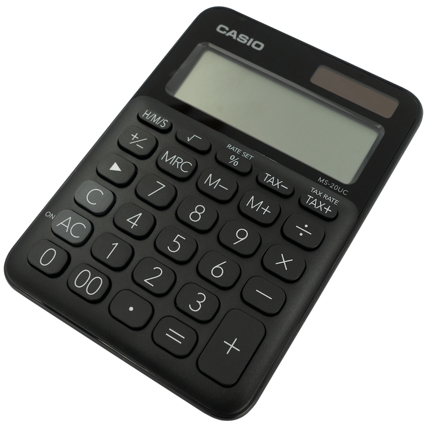 Casio MS-20UC - Desktop Calculator 12-Digit - Black