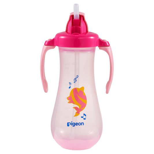 Pigeon Tall Straw Bottle - Pink