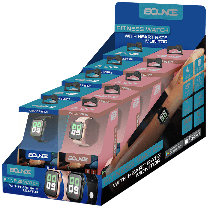 Bounce Chase Series Fitness Watch - Black
