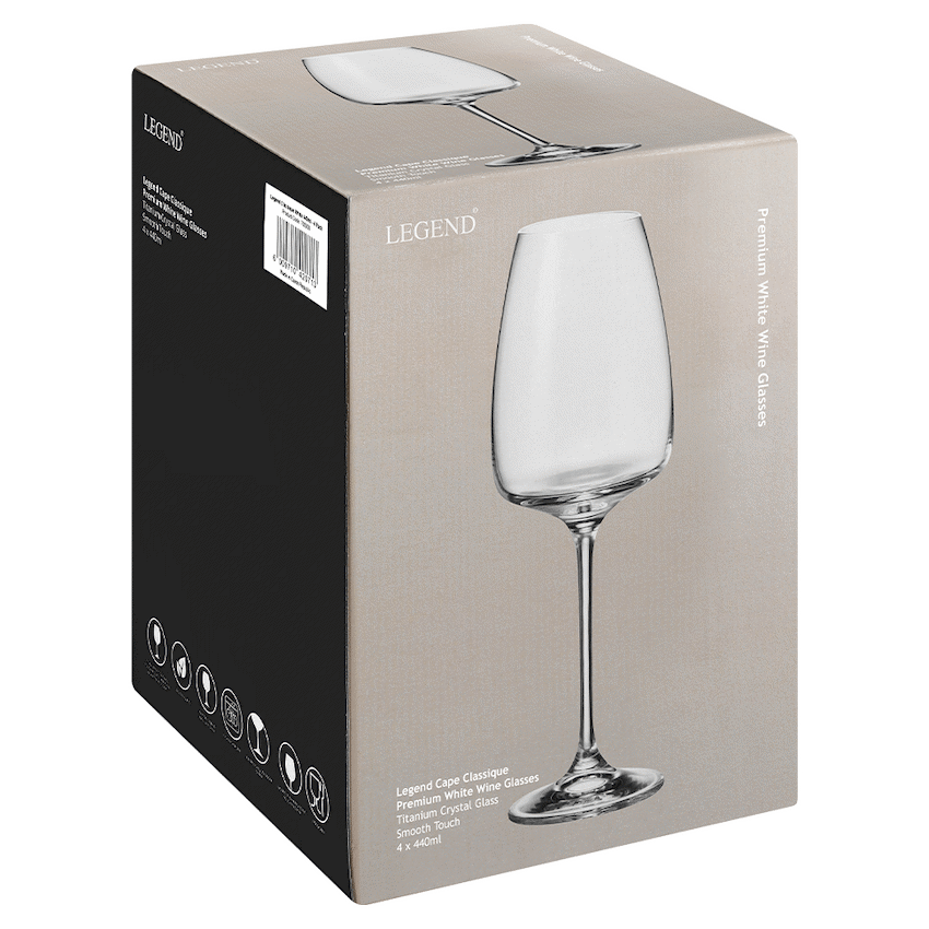 Legend Cape Classique White Wine Glass 440ml - 4 Pack
