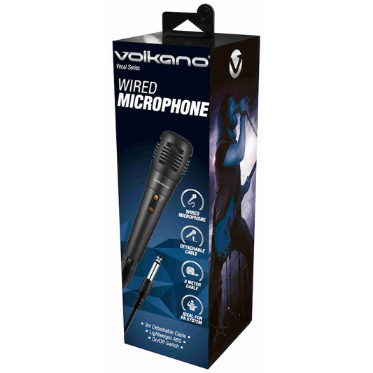 Volkano Vocal Series ABS Wired Microphone - Black