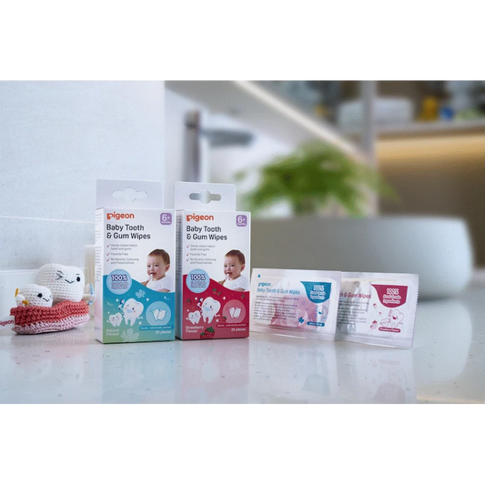 PIGEON BABY TOOTH & GUM WIPES STRAWBERRY 20S