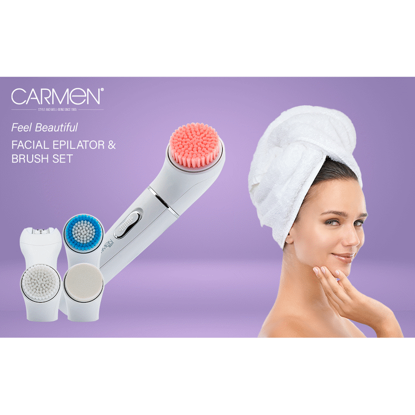 1590 - Carmen Facial Epilator & Brush Set