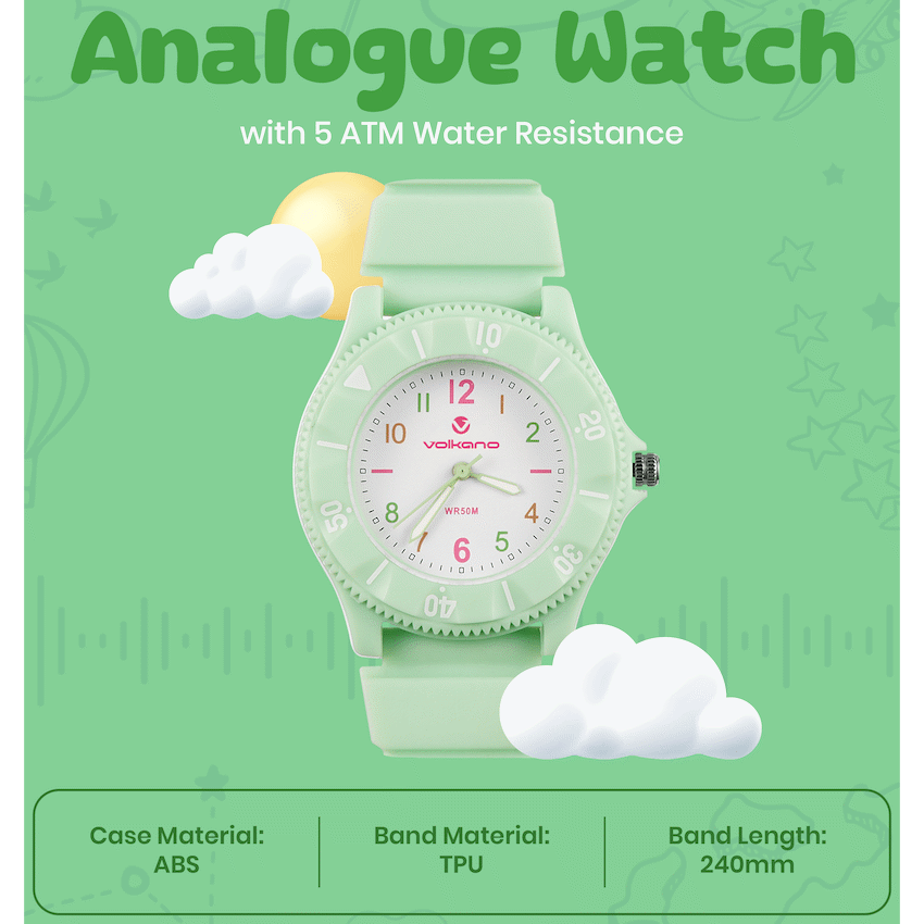 Volkano Mallow Series Kids Analogue Watch - Green