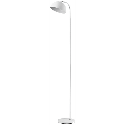 Switched Luva Series Metal Floor Lamp - White