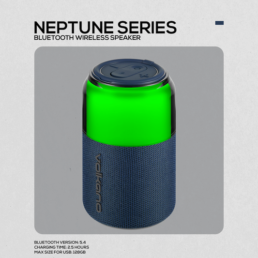 Volkano Neptune Bluetooth Wireless Speaker - Blue