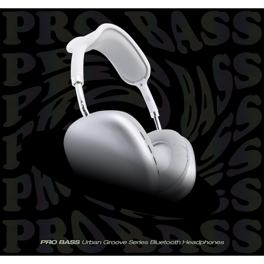 Pro Bass Urban Groove Series Bluetooth Headphones  - White