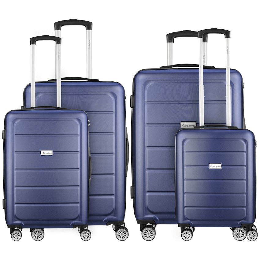 Travelwize Maple ABS 4-Wheels Spinner 4Pc Luggage Set Navy