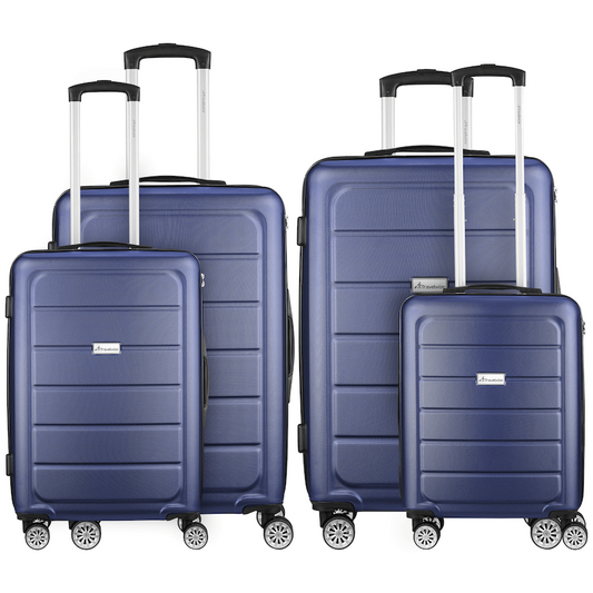 Travelwize Maple ABS 4-Wheels Spinner 4Pc Luggage Set Navy